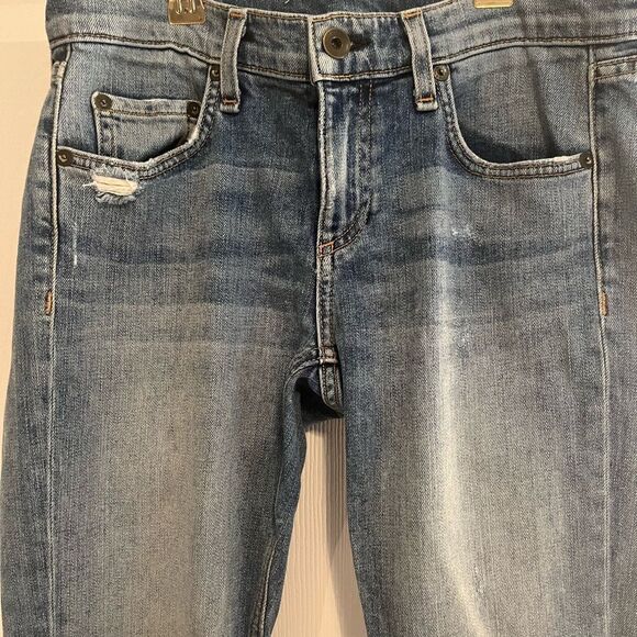 rag & bone Dre Low Rise Ripped-Hem Jeans - Picture 4 of 10